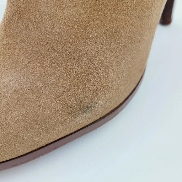 Farylrobin Ankle Boots Womens Size 7.5 Brown Suede Booties Weaved Anthropoligie - Picture 6 of 10